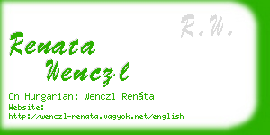 renata wenczl business card