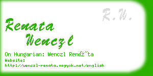renata wenczl business card